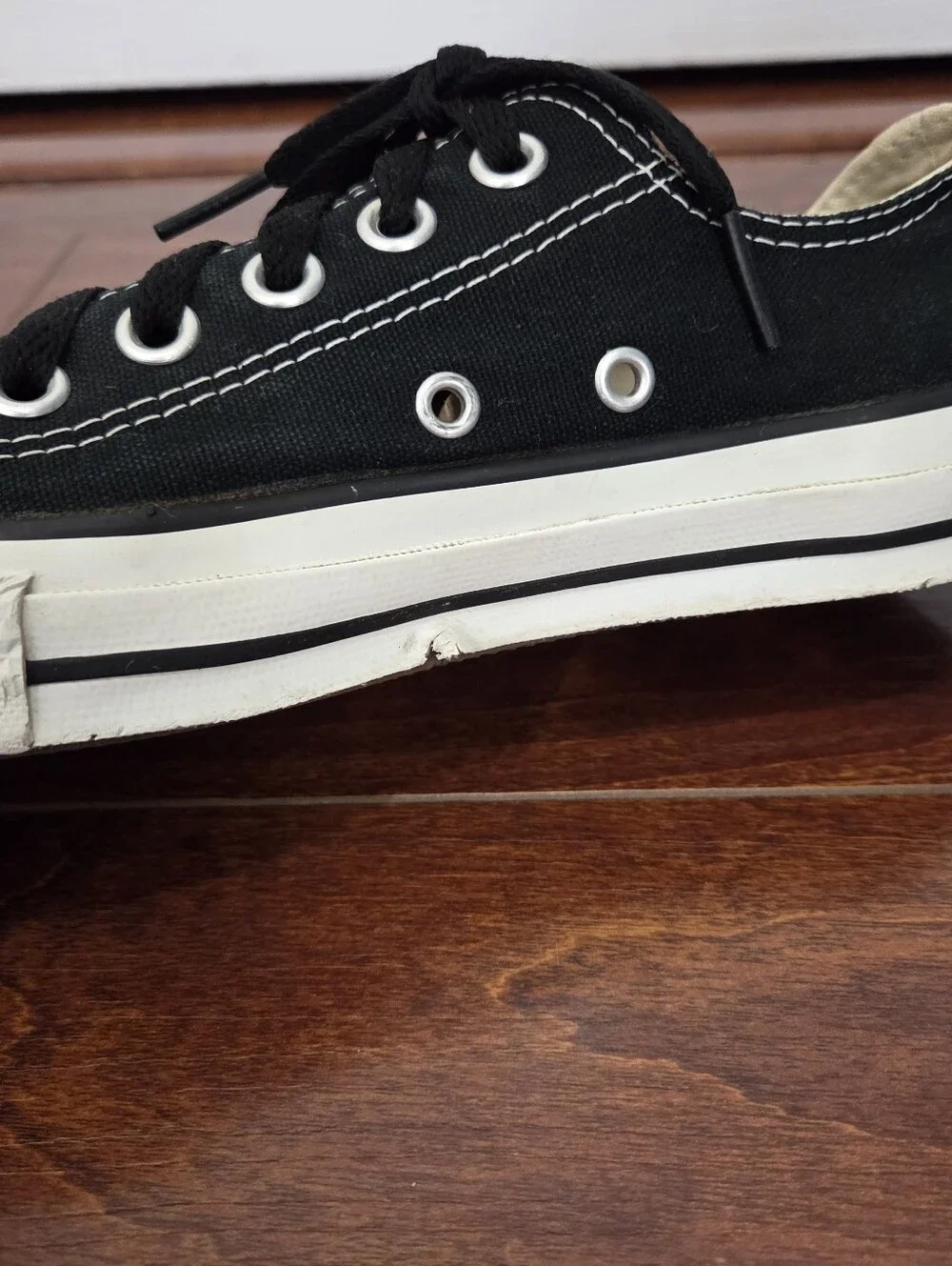 Converse Chuck Taylor All Star Low Top Black Canvas Sneakers Womens 6.5 Mens 4.5 - Picture 5 of 9